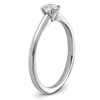 14K White Gold 1/3 carat Round VS/SI GH Lab Grown Diamond Solitaire 4 Prong Engagement Ring