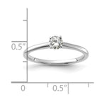 14K White Gold 1/3 carat Round VS/SI DEF Lab Grown Diamond Solitaire 4 Prong Engagement Ring