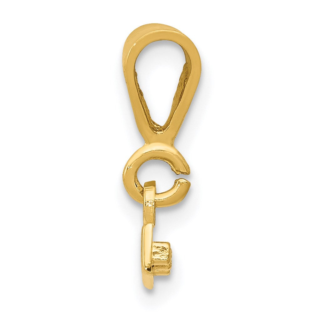 14k Small Polished Top Charm