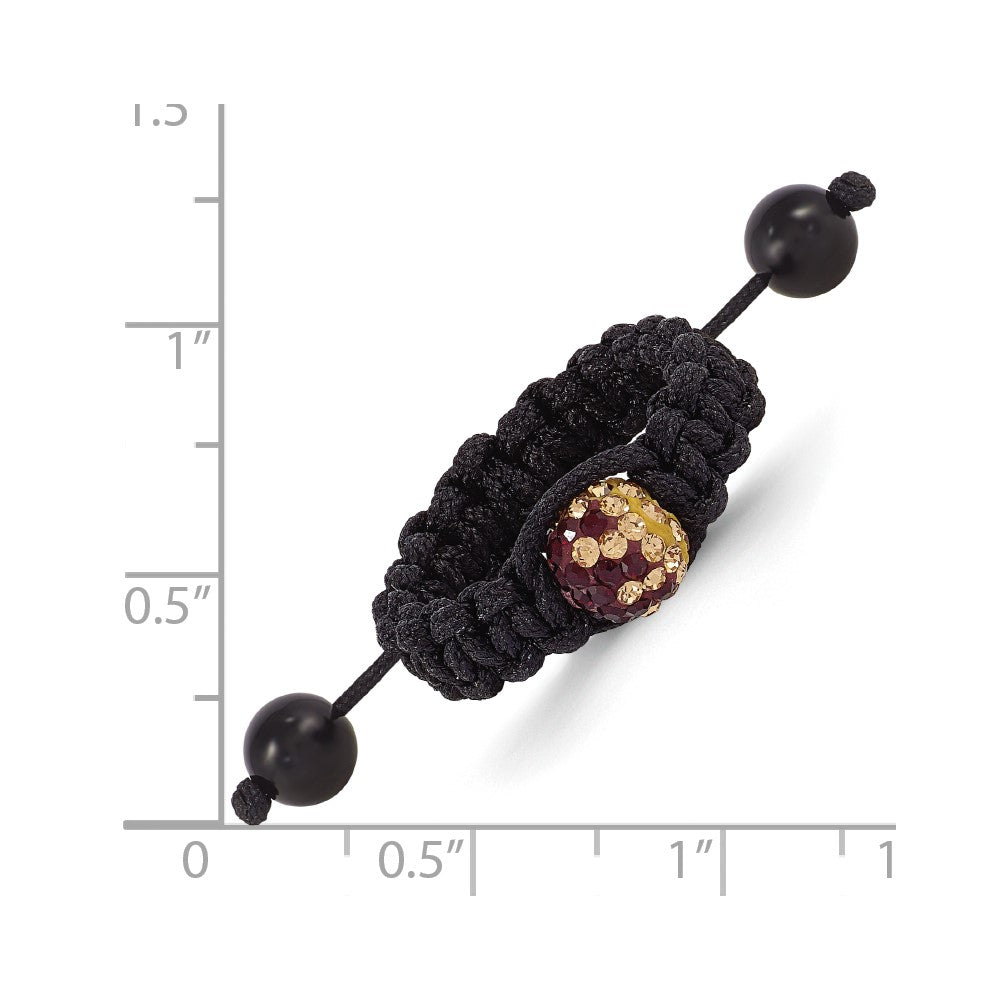 Crystal Macrame Adjustable Ring