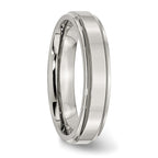 Chisel Stainless Steel Polished 5mm Ridged Edge Band