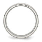 Chisel Stainless Steel Polished 6mm Ridged Edge Band