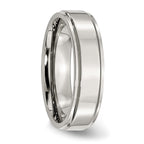 Chisel Stainless Steel Polished 6mm Ridged Edge Band