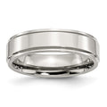 Chisel Stainless Steel Polished 6mm Ridged Edge Band