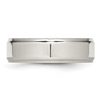 Chisel Stainless Steel Polished 7mm Ridged Edge Band