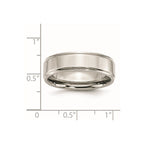 Chisel Stainless Steel Polished 7mm Ridged Edge Band