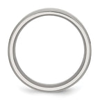 Chisel Stainless Steel Polished 8mm Ridged Edge Band
