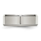 Chisel Stainless Steel Polished 8mm Ridged Edge Band