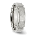 Chisel Stainless Steel Polished with Satin Center 6mm Ridged Edge Band
