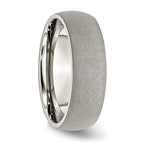 Chisel Stainless Steel Polished with Stone Finish 7mm Band