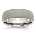 Chisel Stainless Steel Polished with Stone Finish 7mm Band