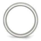 Chisel Stainless Steel Polished 4mm April Clear CZ Ring