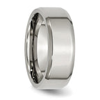 Chisel Stainless Steel Polished 8mm Beveled Edge Band
