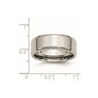 Chisel Stainless Steel Polished 8mm Beveled Edge Band