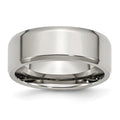 Chisel Stainless Steel Polished 8mm Beveled Edge Band