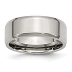 Chisel Stainless Steel Polished 8mm Beveled Edge Band