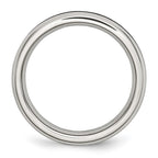 Chisel Stainless Steel Polished 4mm January Dark Red CZ Ring