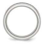 Chisel Stainless Steel Polished 4mm July Dark Pink CZ Ring