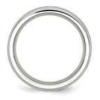Chisel Stainless Steel Polished 4mm October Pink CZ Ring