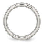 Chisel Stainless Steel Polished 4mm September Blue CZ Ring