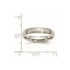 Chisel Stainless Steel Brushed 4mm Half Round Band