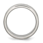 Stainless Steel 6mm Grooved and Black Rubber Band
