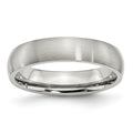 Chisel Stainless Steel Brushed 5mm Half Round Band