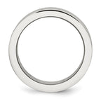 Stainless Steel Antiqued/Polished Double Row Beaded 8mm Band