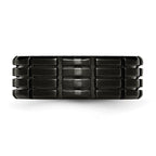 Chisel Stainless Steel Brushed Black IP-plated 8mm Grooved Band