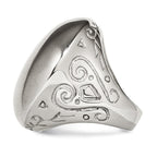 Stainless Steel Matte w/Textured Sides Ring