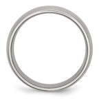 Chisel Stainless Steel Brushed 7mm Half Round Band