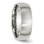Chisel Stainless Steel Brushed 7mm Half Round Band