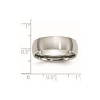 Chisel Stainless Steel Brushed 7mm Half Round Band