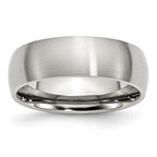 Chisel Stainless Steel Brushed 7mm Half Round Band