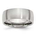 Chisel Stainless Steel Brushed 8mm Half Round Band