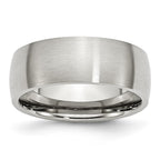 Chisel Stainless Steel Brushed 8mm Half Round Band