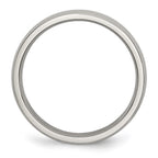 Chisel Stainless Steel Polished 4mm Half Round Band