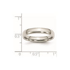 Chisel Stainless Steel Polished 4mm Half Round Band