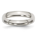Chisel Stainless Steel Polished 4mm Half Round Band