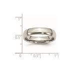 Chisel Stainless Steel Polished 5mm Half Round Band