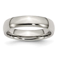 Chisel Stainless Steel Polished 5mm Half Round Band