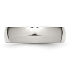 Chisel Stainless Steel Polished 6mm Half Round Band