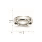 Chisel Stainless Steel Polished 6mm Half Round Band