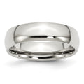 Chisel Stainless Steel Polished 6mm Half Round Band