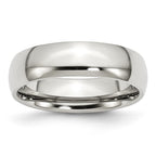 Chisel Stainless Steel Polished 6mm Half Round Band