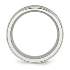 Chisel Stainless Steel Brushed and Polished Black IP-plated 1/2 Carat Black Diamond 9mm Band