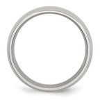 Chisel Stainless Steel Polished 7mm Half Round Band