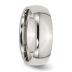 Chisel Stainless Steel Polished 7mm Half Round Band