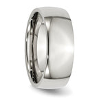 Chisel Stainless Steel Polished 8mm Half Round Band