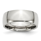 Chisel Stainless Steel Polished 8mm Half Round Band